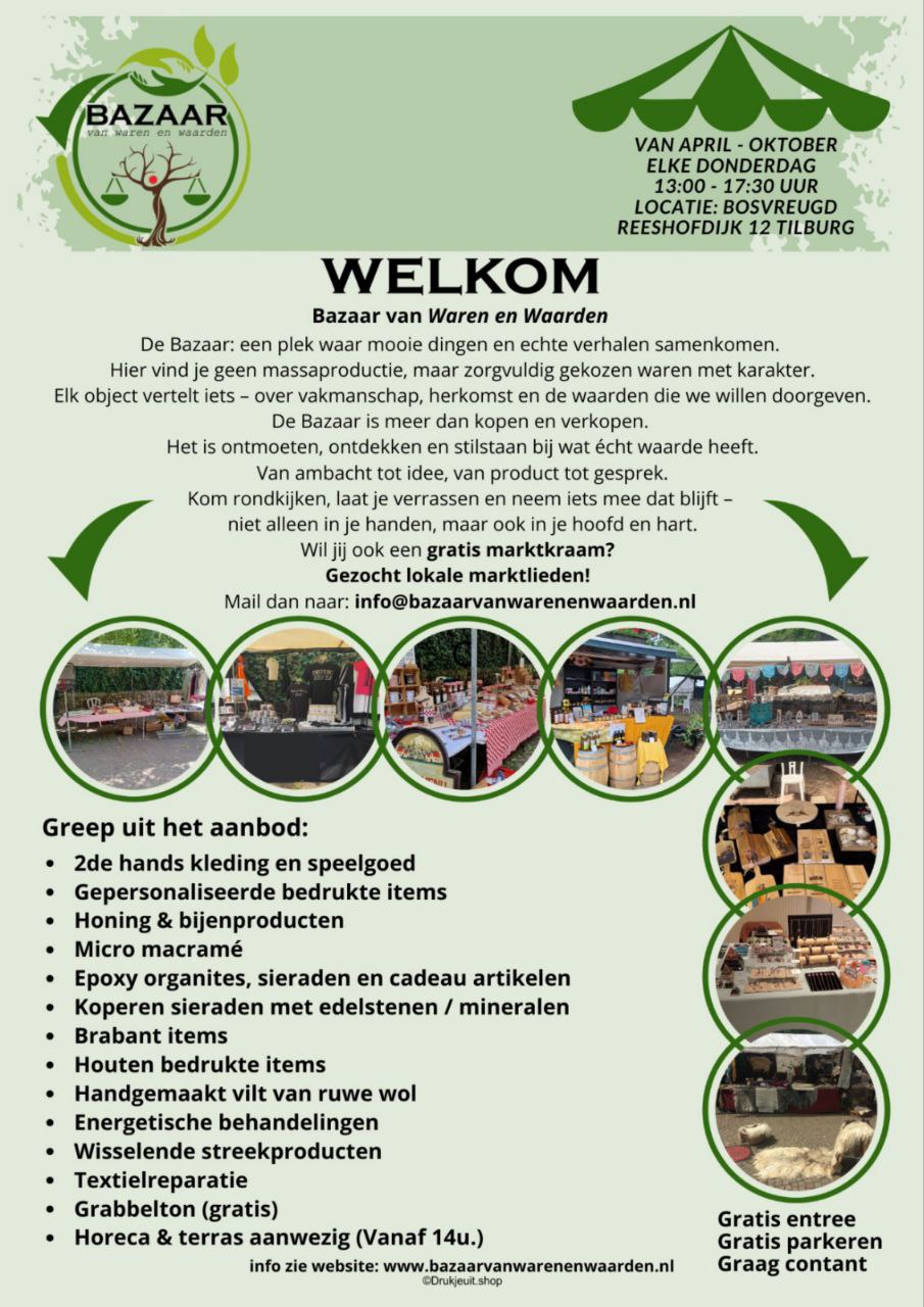 Flyer van de Bazaar